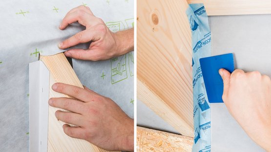 10b. Sheet joint in corners with support