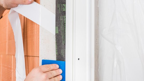 5. Stick the tape all around the window