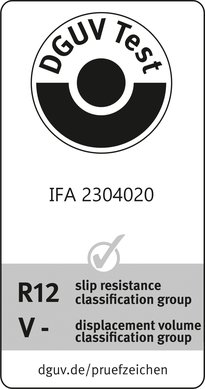 Slip resistance classification group DGUV R12/V- ADHERO 1000